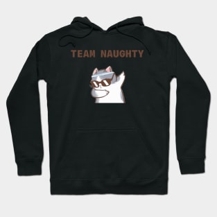 Team naughty, dabbing cat, cute christmas kitty Hoodie